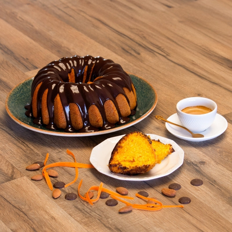 Torta di Carote, Cioccolato e Mandorle con Crema al Cioccolato