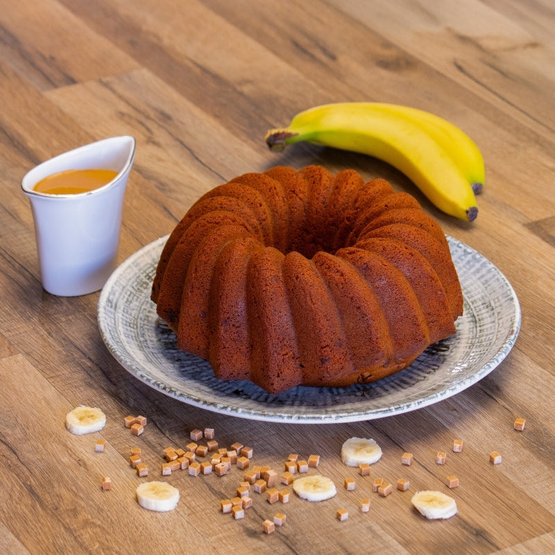Torta di Banane con Crema al Caramello
