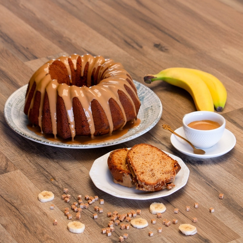 Torta di Banane con Crema al Caramello